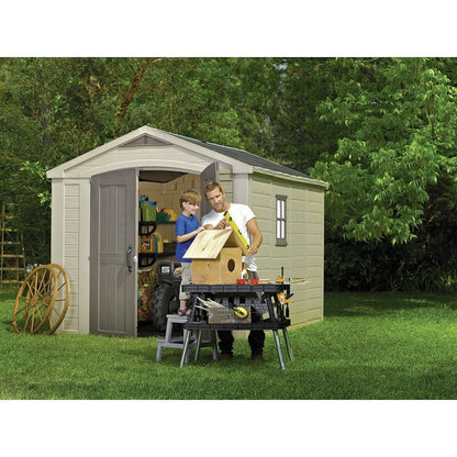 Factor 8 ft. W x 11 ft. D Resin Storage Shed