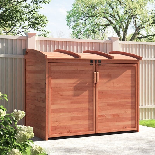 Refuge 5.5 ft. W x 3 ft. D Solid Wood Horizontal Garbage Shed
