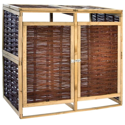 Josepha 5 ft. W x 3 ft. D Solid Wood Horizontal Garbage Shed