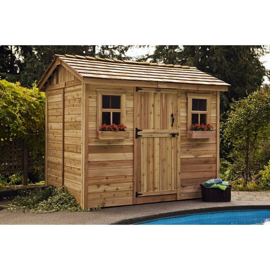 Cabana 9 ft. W x 6 ft. D Wooden Storage Shed